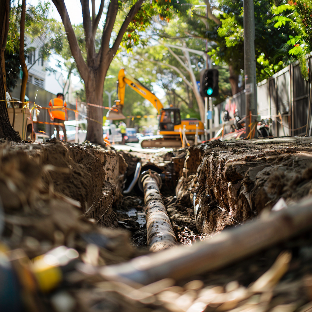 Trench excavation is carried out professionally for effective pipe repairs in Paddington.